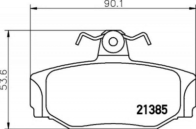 HELLA PAGID 8db355017991 -  Комплект тормозных колодок, дисковый тормоз